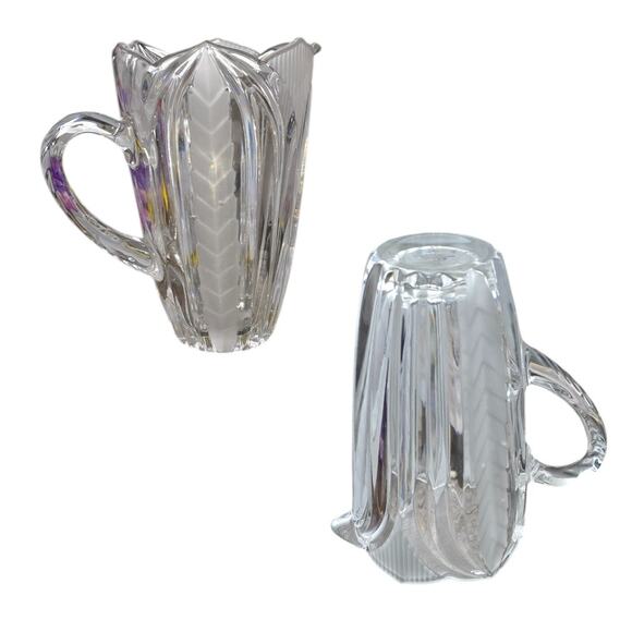 Vintage Crystal Clear Industries Novelette II 8" Tall Pitcher ~ Frosted Tulip - Picture 4 of 4